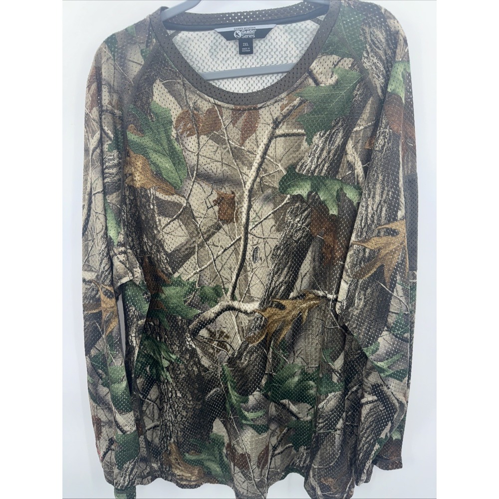 Guide Series Gander Mountain Mesh Base Long Sleeve 2XL‎ Camo Mossy Oak Scentcore